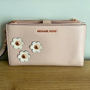 Pink Floral Michael Kors wallet/wristlet.